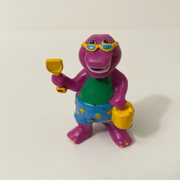 Vtg 1993 Barney With Crown and at the Beach Loose Figures Lyons Group - Picture 9 of 15